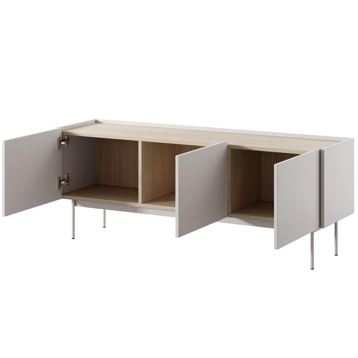 TV-SCHRANK Color Beige, 144 cm - Beige, Holzwerkstoff (144/55/37cm) - Bettso
