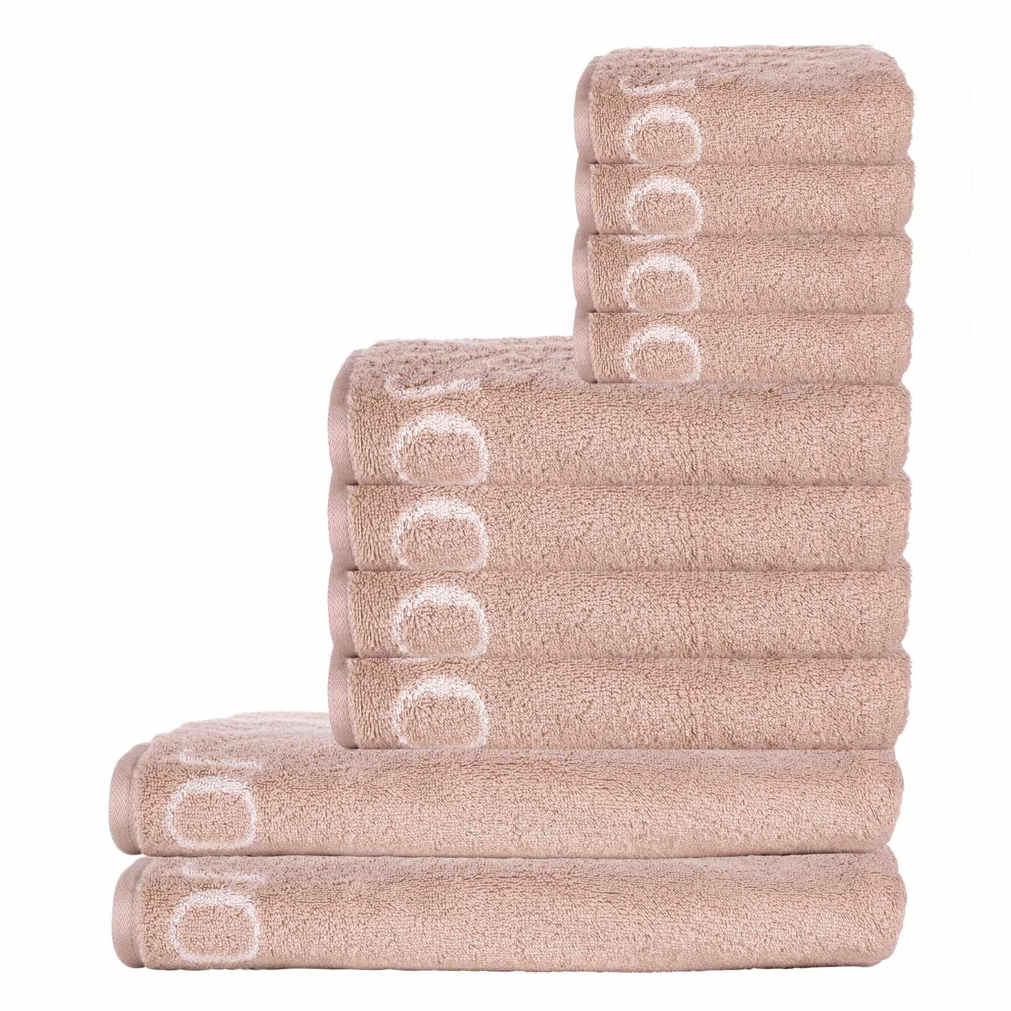 HANDTUCH Unisex Classic Rosa Baumwolle 10er Pack - Rosa, Textil (200/135cm) - Joop!