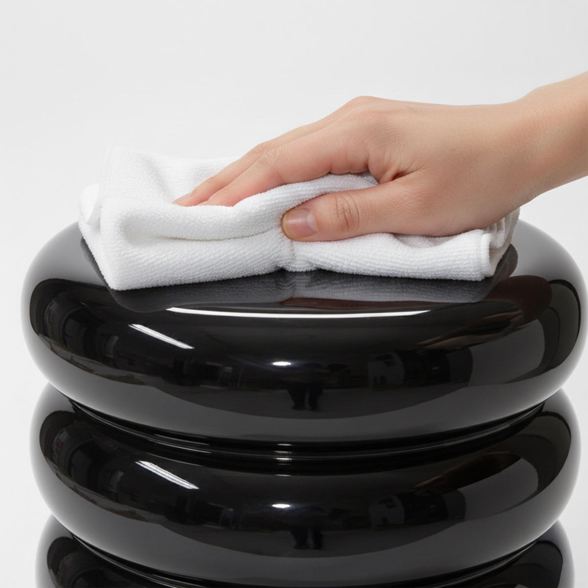 STRANSKA miza - črna, kovina (31/31/45cm) - Relaxdays