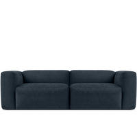 2,5-SITZER-MODULSOFA BUFFO mit extrem weicher und bequemer Sitzfläche, Gewebestoff, dunkelblau - Dunkelblau, Textil (250/73/96cm) - KONSIMO®