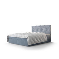 BOXBETT ALTEA 180x200, mit Matratze H3, Bonell und Topper, Monolith 70 - Hellblau, Holz/Kunststoff (180/200cm) - Bedante