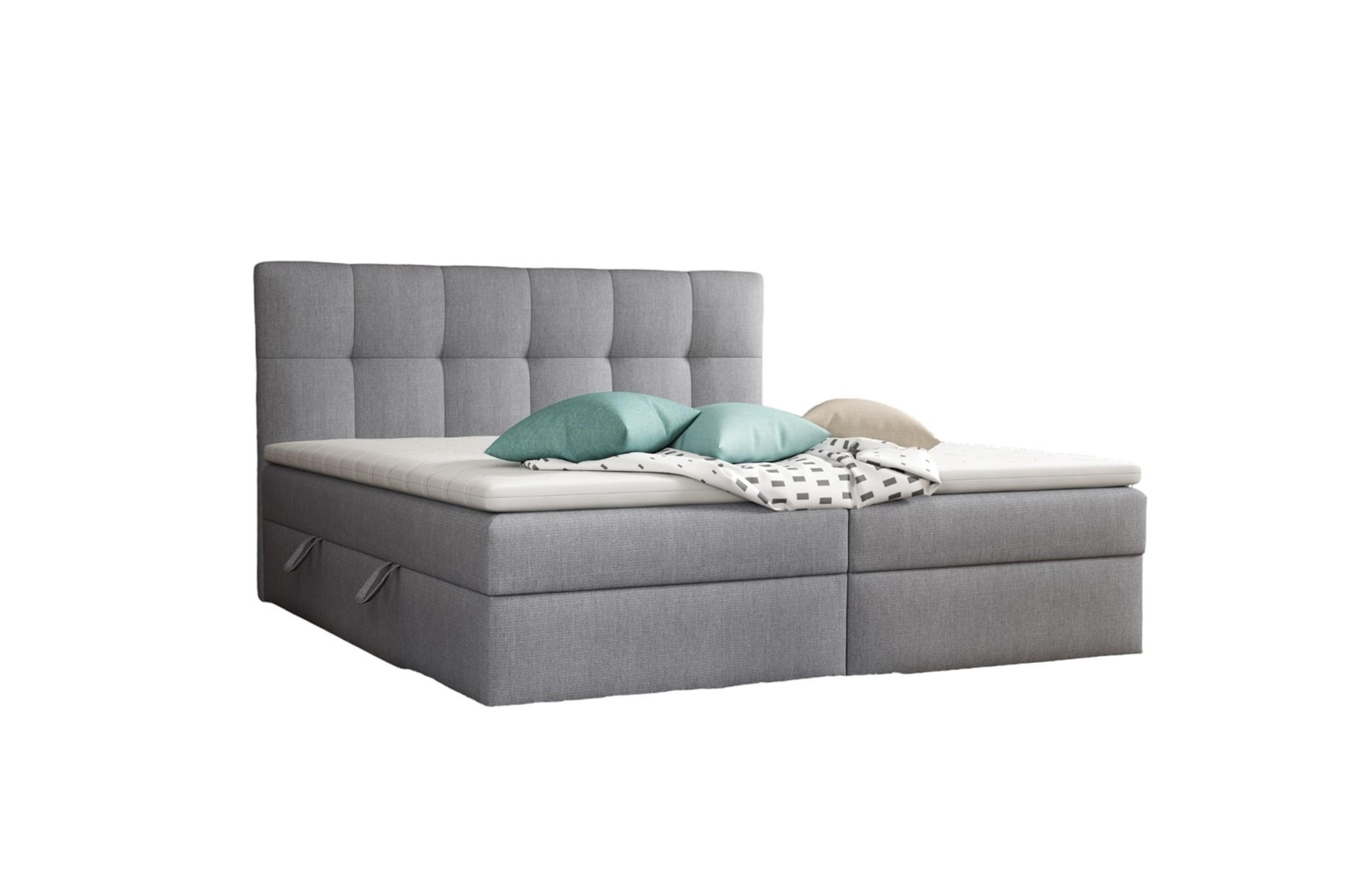 BOXBETT Arturo In Soro - Grau, Holzwerkstoff/Textil (120/200cm) - Fun Möbel