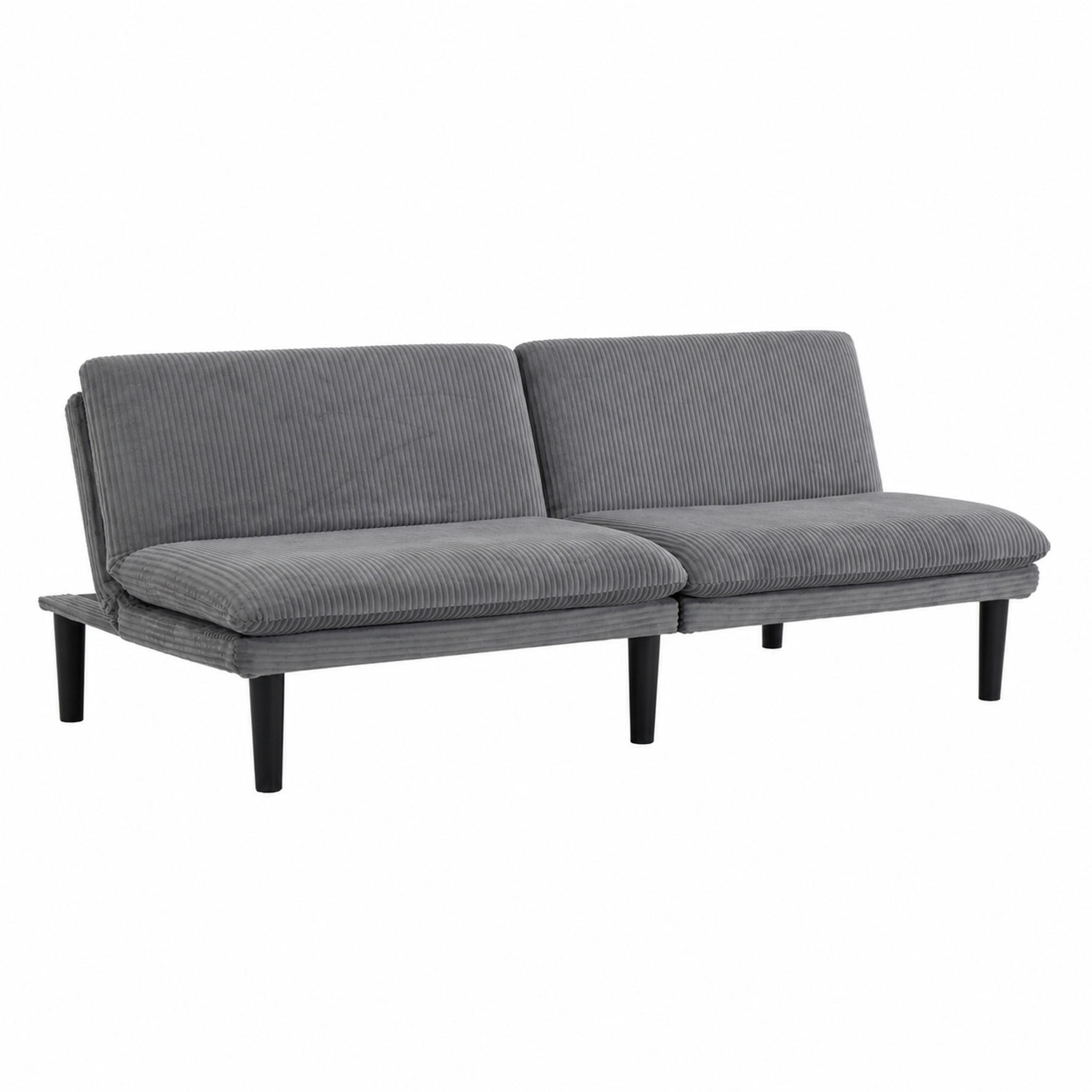 SOFA 2-Sitzer mit verstellbarer Rückenlehne Grau - Grau, Holzwerkstoff (168/67/86cm) - Meubliv