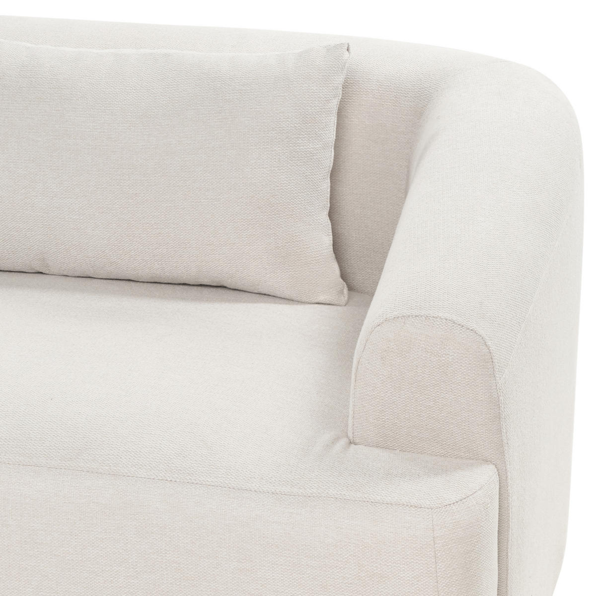 3-SITZER-ECKSOFA Stoff beige rechtsseitig Svansele - Beige, Textil (278/174cm) - Beliani