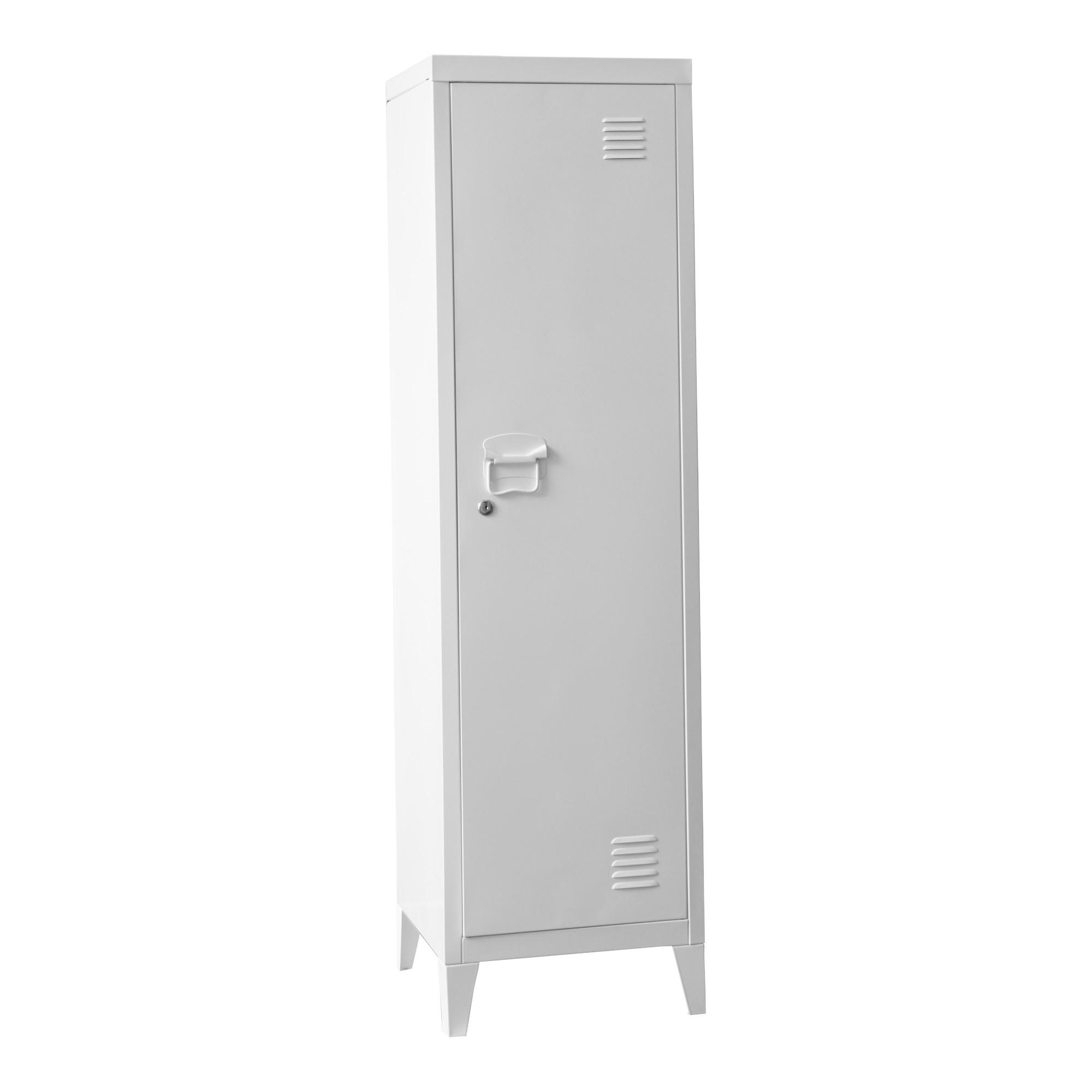 EINZELSPIND Kurikka - Weiß, Metall (38/137/38cm) - [en.casa]