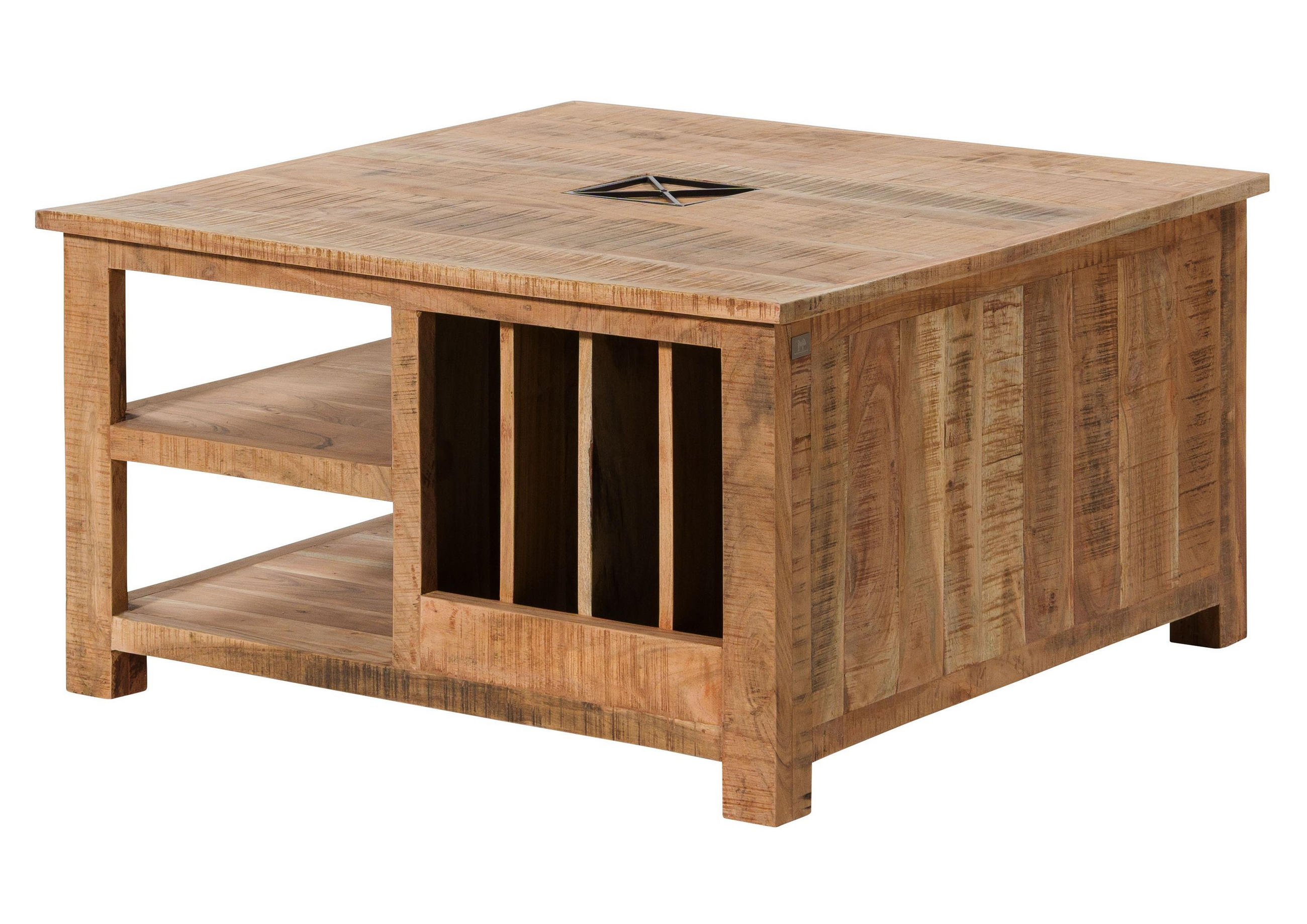 COUCHTISCH Akazie 90x90x48 natur versiegelt NATURE OF SPIRIT #305 - Braun, Holz (90/90/48cm) - Massivmoebel24