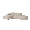 ECKSOFA Cursal Atelier, Stoff Poso, Dunkelbeige, Links - Beige, Holz (284/166cm) - Kaiser Möbel