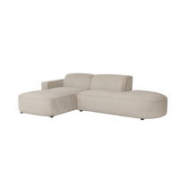 ECKSOFA Cursal Atelier, Stoff Poso, Dunkelbeige, Links - Beige, Holz (284/166cm) - Kaiser Möbel