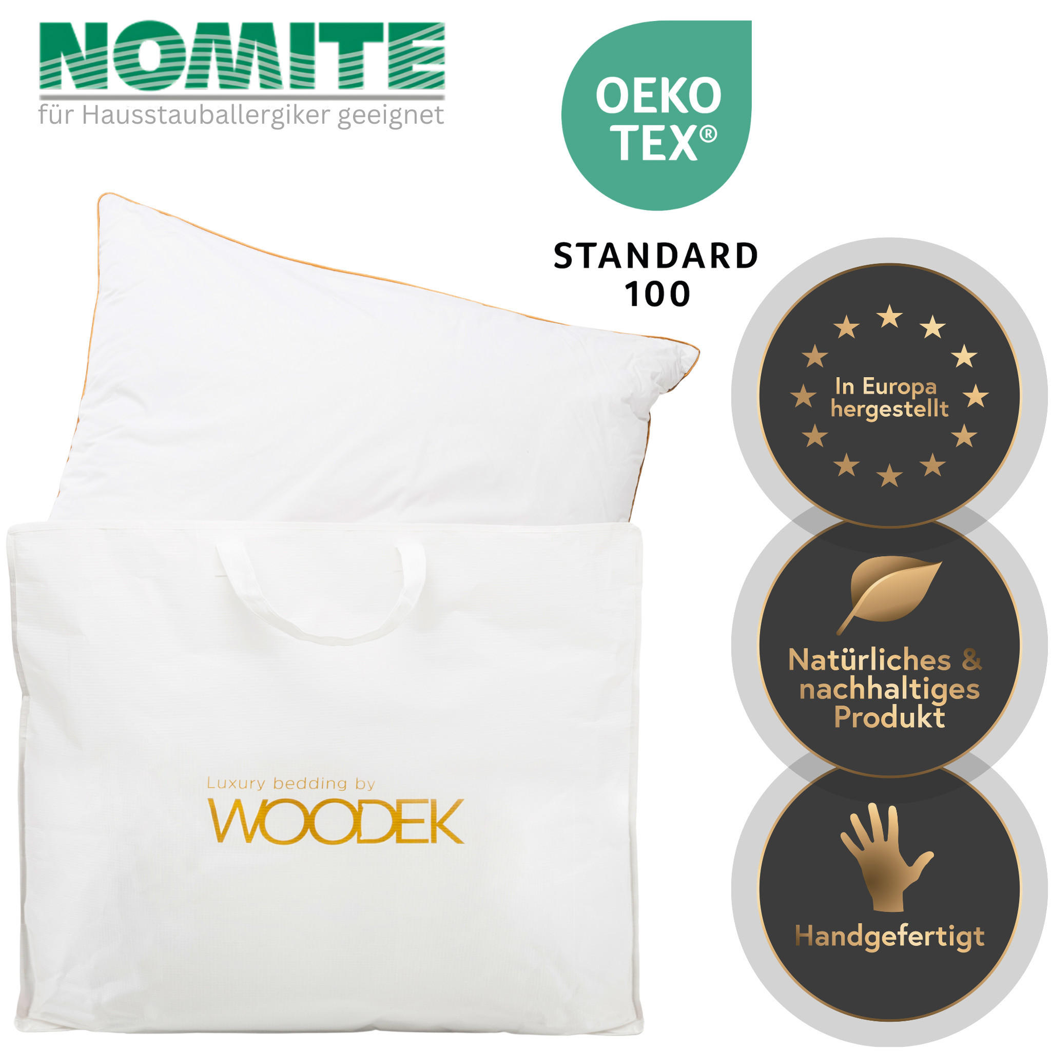 KISSEN LUXURY BEDDING, polyesterfaser - Weiß, Textil (80/80cm) - WOODEK