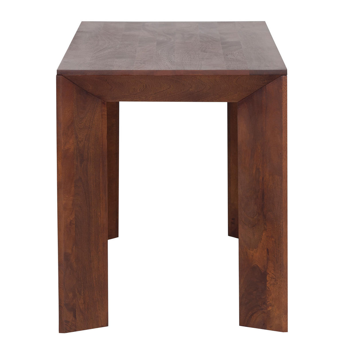 MASSIVER ESSTISCH - Massivholz - Mango Dunkel - Braun, Holz (65/130/76cm) - home24
