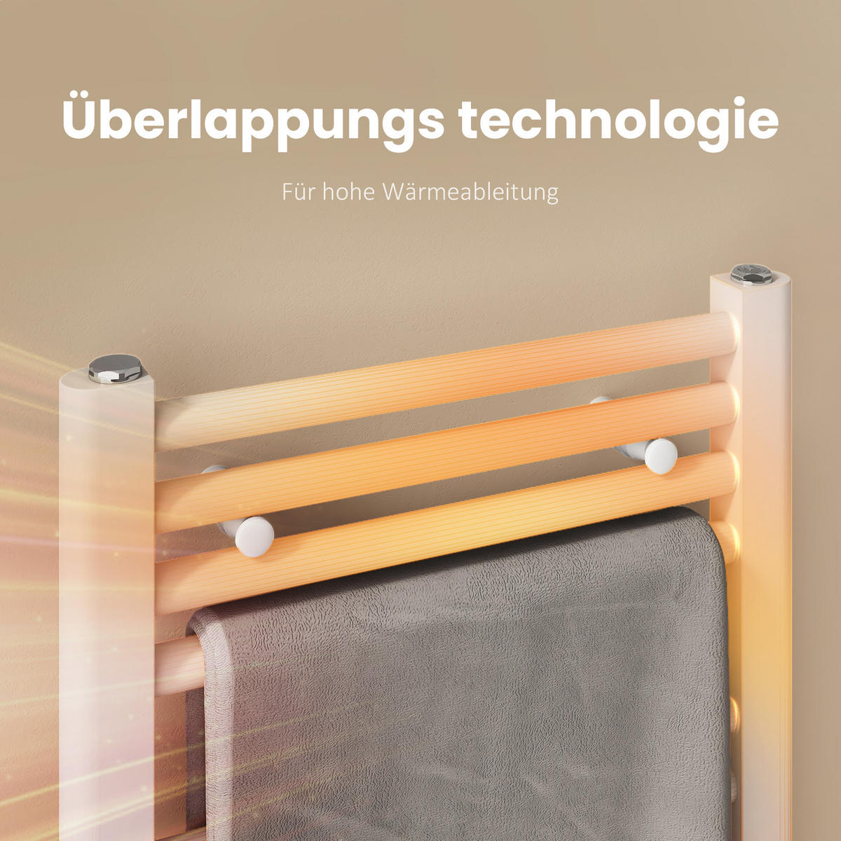 HEIZKÖRPER Handtuchheizkörper wasserführend 100/60/3 cm - Weiß, Metall (60/100/3cm) - EMKE