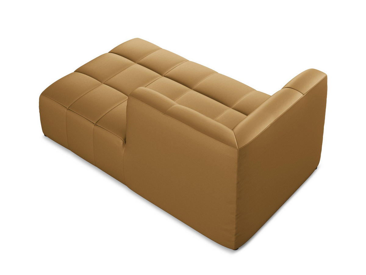 SOFAELEMENT Rechts Kunstleder Braun - Cognac/Schwarz, Holzwerkstoff/Kunststoff (101/77/175cm) - Makamii