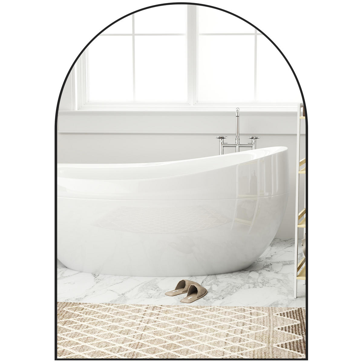 BADEZIMMERSPIEGEL DE-09283 Schwarz - Schwarz, Glas (3/70/50cm) - ComfortXL