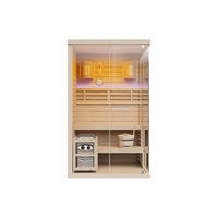 FINNISCHE Sauna - 2 Personen - Holz, Platte - Naturfarben Hell - - Naturfarben, Holz (120/200/120cm) - Vente-Unique
