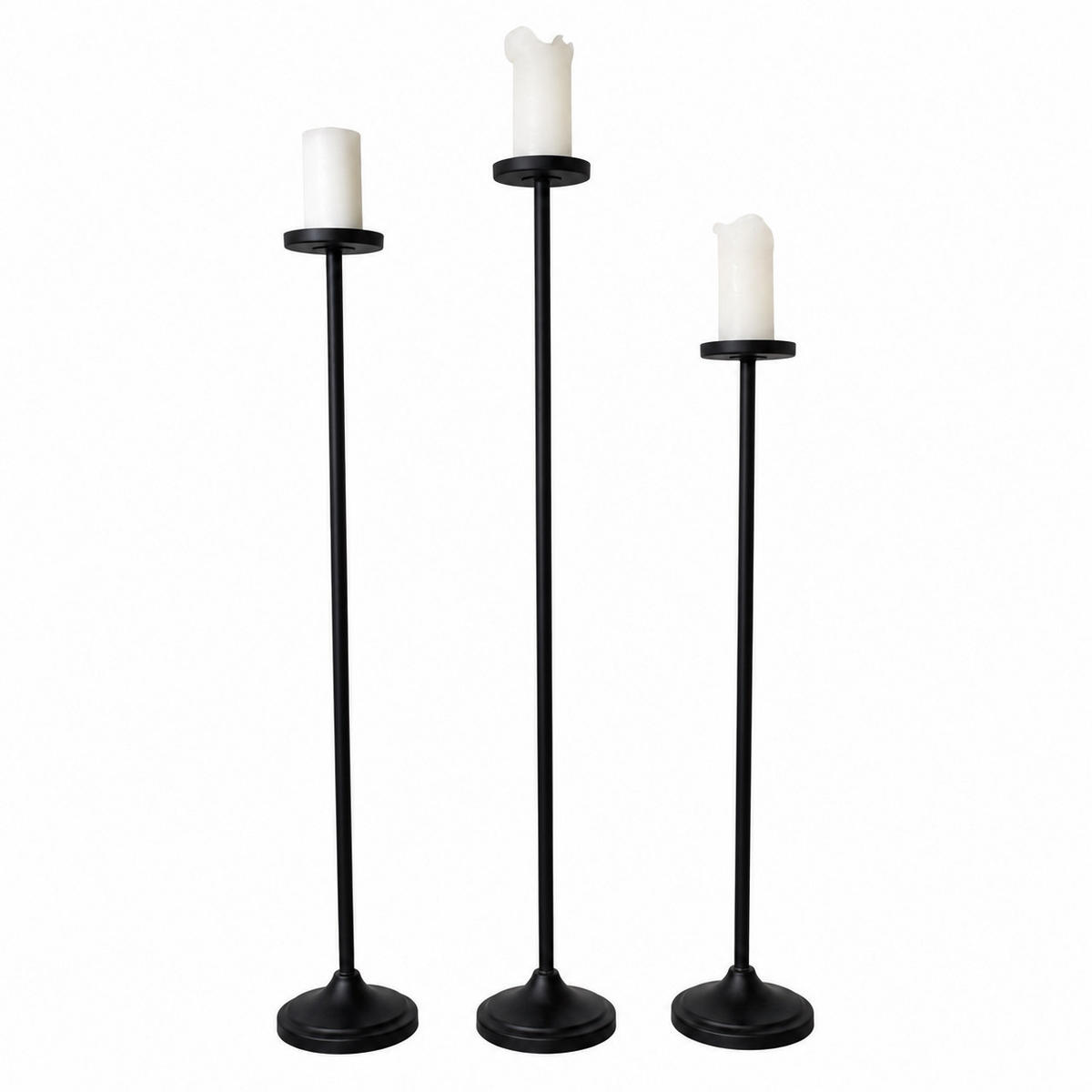 BODENKERZENHALTER Ambi - Schwarz, Metall (20/120/20cm) - LOFT42