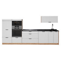 KÖK Fame-Line, Vitt hus på landet/Goldkraft ek, 340 cm, AP Antracit - Vit/Honungsek, Träbaserade material (340/153.6/60cm) - Vicco
