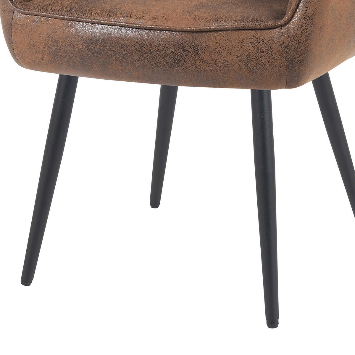 ESSZIMMERSTUHL Mika-Bela - Schwarz/Braun, Textil/Metall (60/82/61cm) - DUBI Möbel