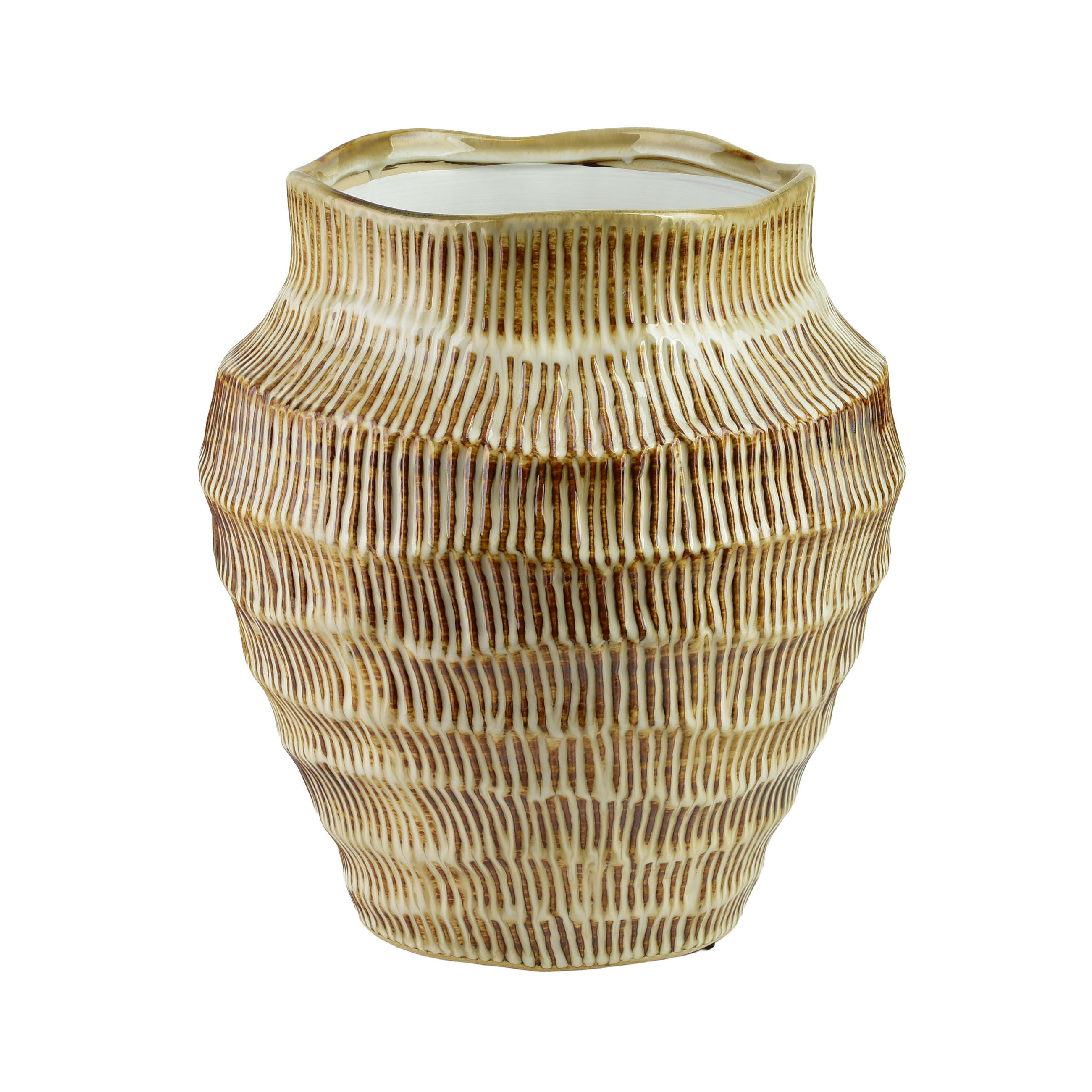 VASE MANON Beige 18/25/28cm Keramik - Beige, Keramik (30cm) - Mondex
