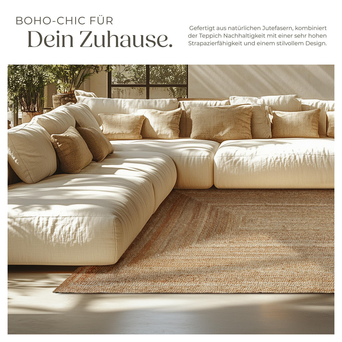 TEPPICH Handgewebt Glim,strapazierfähig und pflegeleicht,braun - Braun, Textil (200/290cm) - tectake