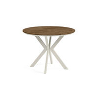 ESSTISCH EVO mit Felge - Wildeiche/Kaschmir, Holzwerkstoff/Metall (100/100/76cm) - Meblini