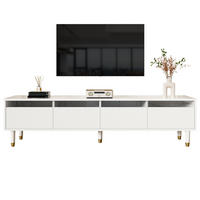 TV-LOWBOARD aus MDF 178x35x45 cm Weiß mit 4 Schubladen und Kabelführung - Weiß, Holzwerkstoff (178/45/35cm) - IVMEU