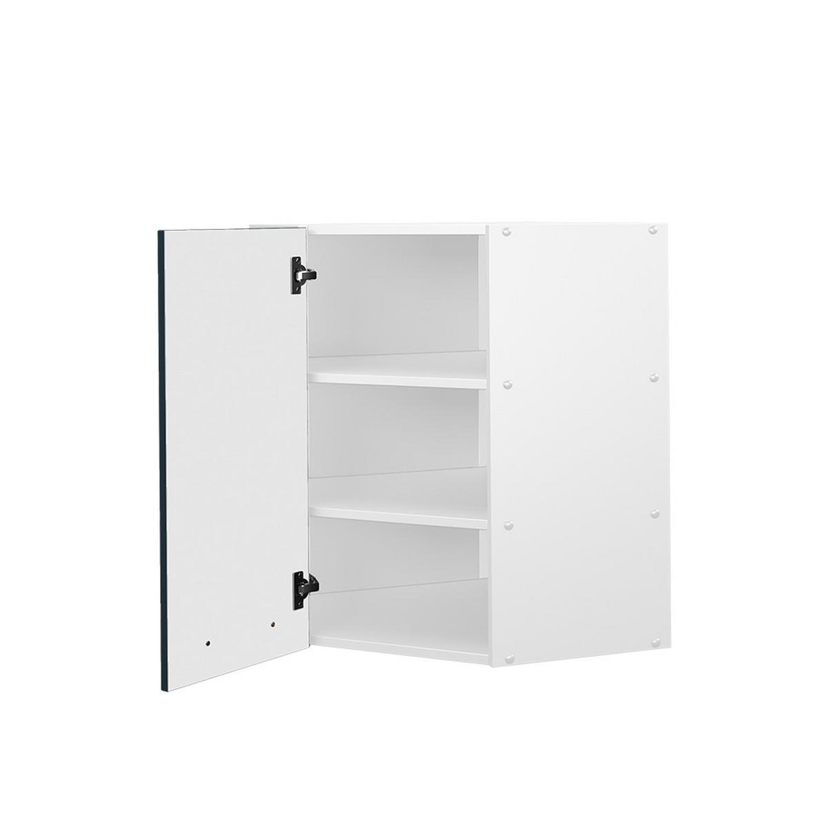 ECKHÄNGESCHRANK Fame-Line Dunkelblau Hochglanz 57 cm - Weiß/Dunkelblau, Holzwerkstoff (57/72/34.1cm) - Vicco