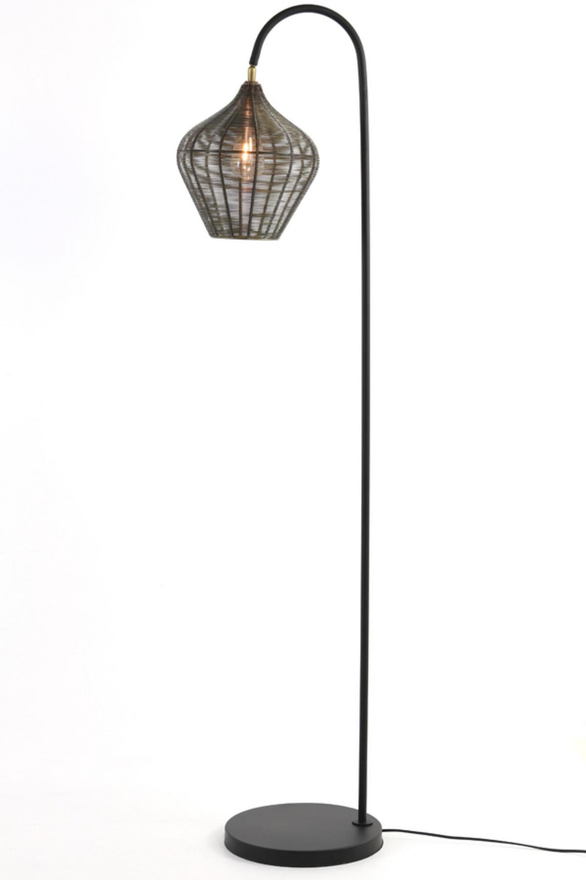 STEHLEUCHTE Alvaro Bronze Ø35/160 cm - Bronzefarben, Metall (35/30/160cm) - Light & Living