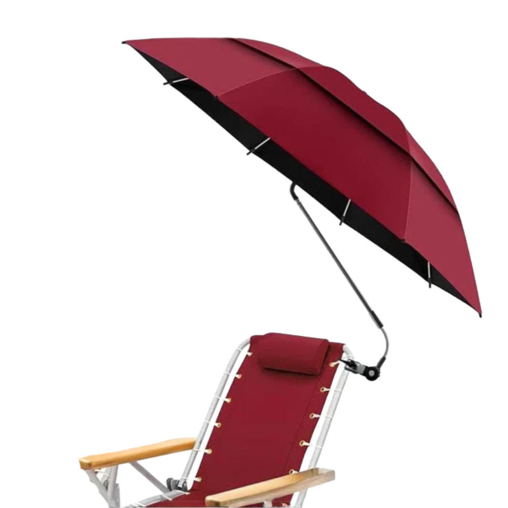SONNENSCHIRM, Rotwein, UPF 100+, Schirmdurchmesser: 41,73 Zoll - Dunkelrot, Kunststoff (106/106cm) - Authentics