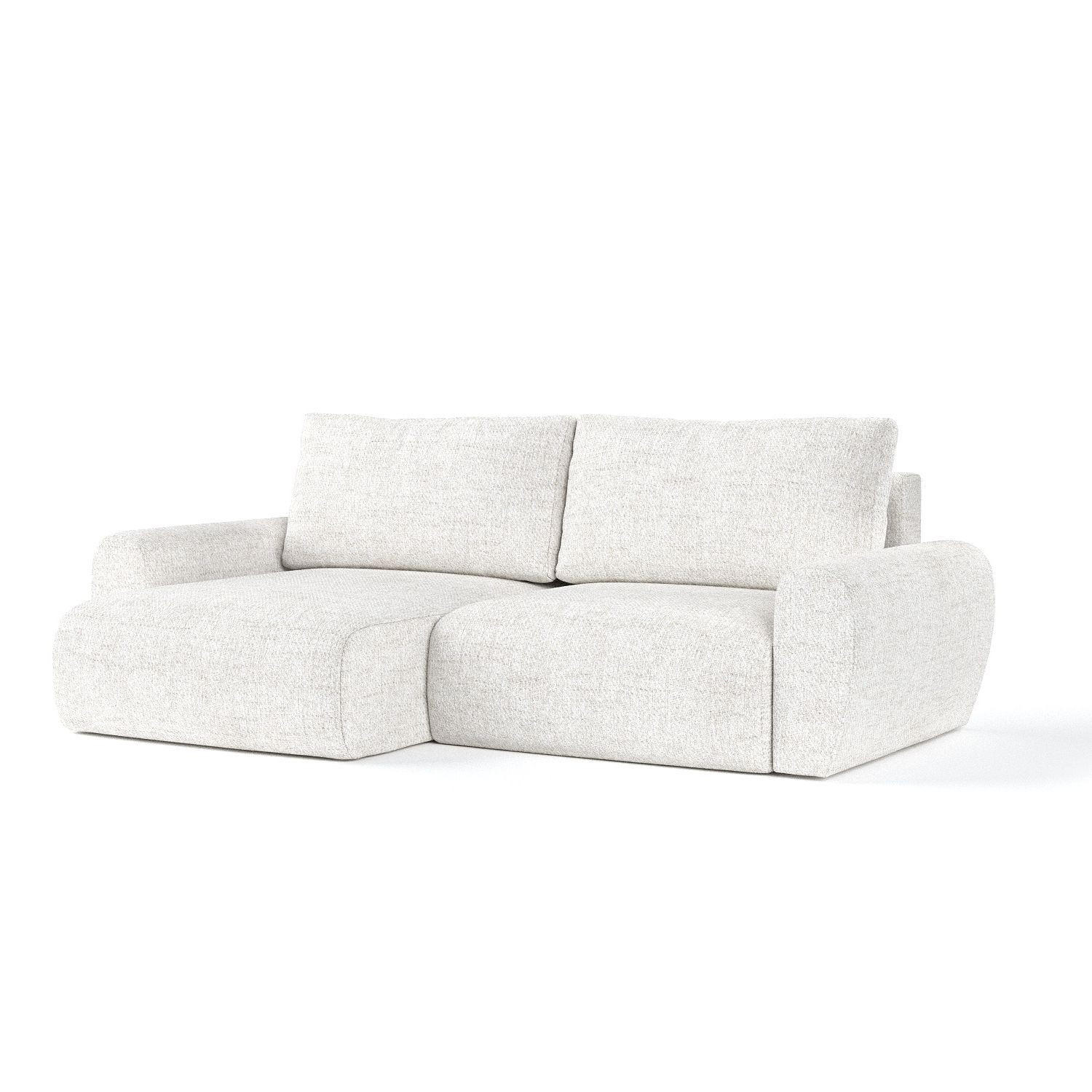 ROHOVÁ SEDAČKA OMARI, textil, Krémová - černá/krémová, dřevo/kompozitní dřevo (253/153cm) - AltaBeds
