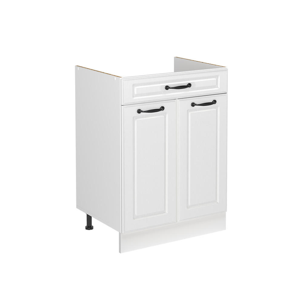 Vicco Spülenunterschrank Weiß, Weiß 60x81.6x46 cm