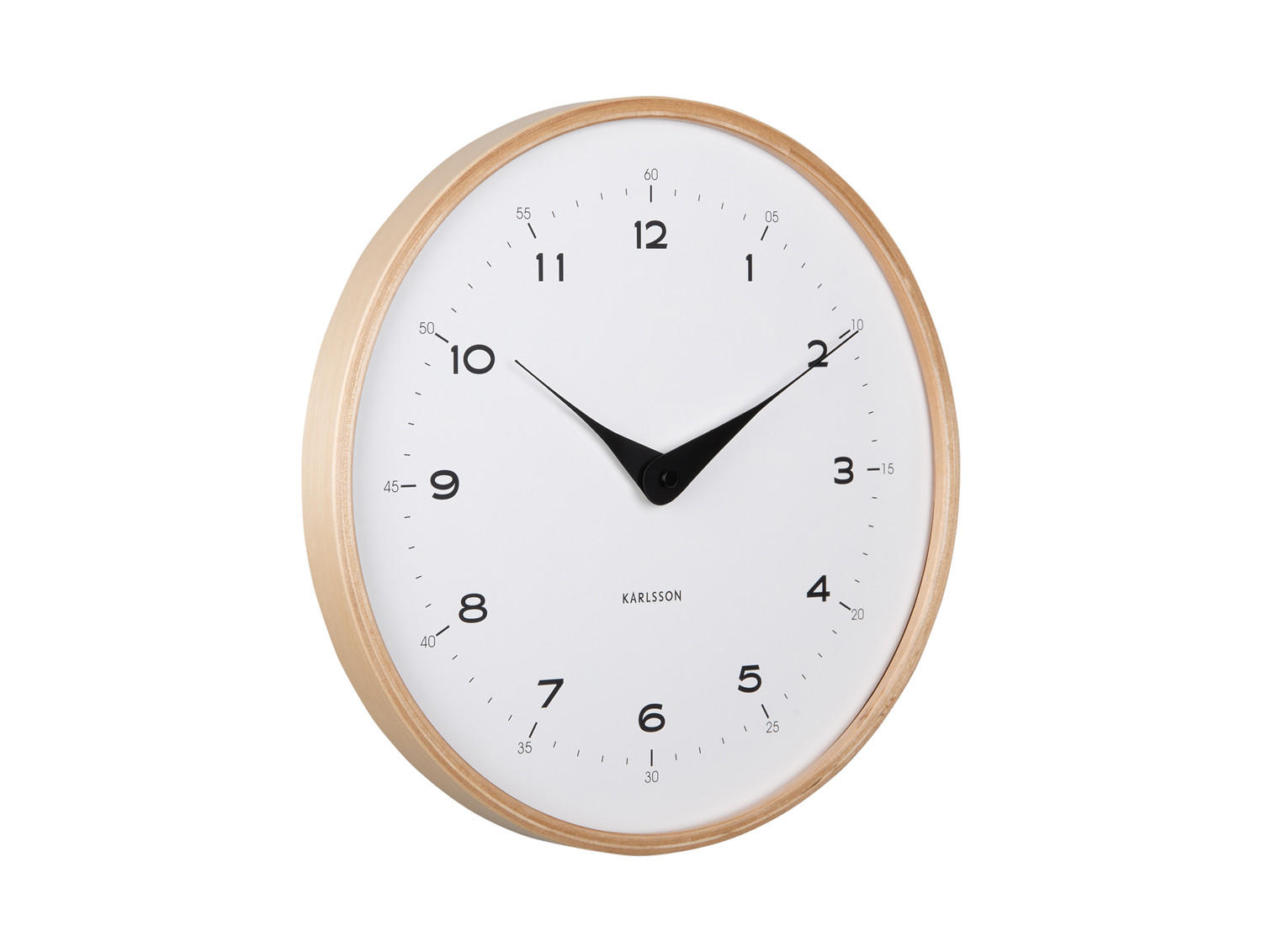 WANDUHR Osado Dome Ø30 cm - Weiß, Holz (30/30/4.3cm) - Karlsson