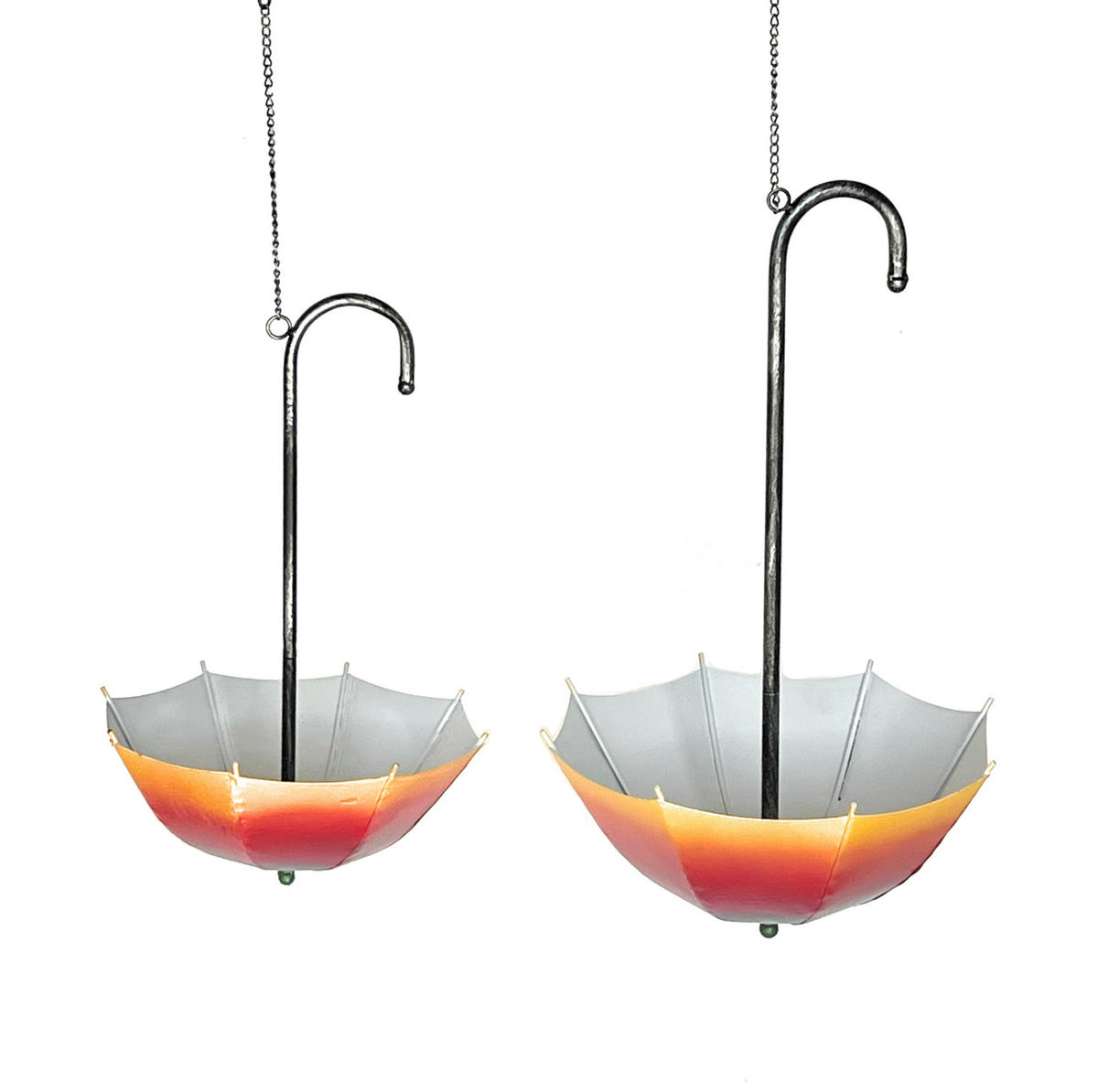 BLUMENAMPEL 2er Set Regenschirm Metall - Multicolor, Metall (28/72/28cm) - DanDiBo