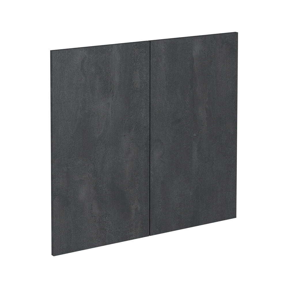 KÜCHENFRONT R-Line Schwarz Beton 79.2 x 71.3 cm Möbelfront für den Spülenunterschrank - Schwarz, Holzwerkstoff (79.2/71.3/1.6cm) - Vicco