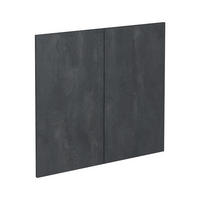 KÜCHENFRONT R-Line Schwarz Beton 79.2 x 71.3 cm Möbelfront für den Spülenunterschrank - Schwarz, Holzwerkstoff (79.2/71.3/1.6cm) - Vicco
