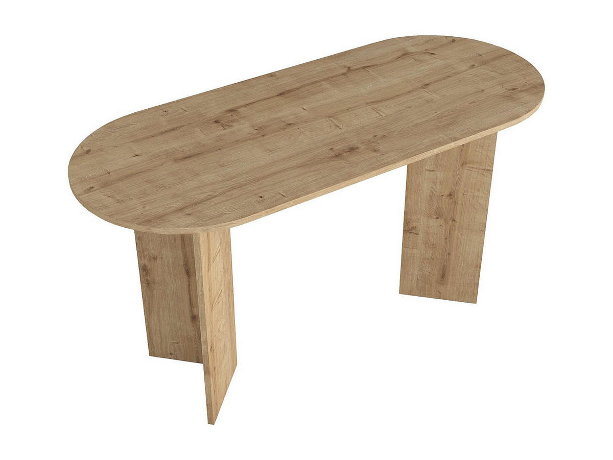 KONSOLENSCHREIBTISCH - Holzfarben hell - TOPANIA - Naturfarben, Holz (59.6/140/74cm) - Vente-Unique