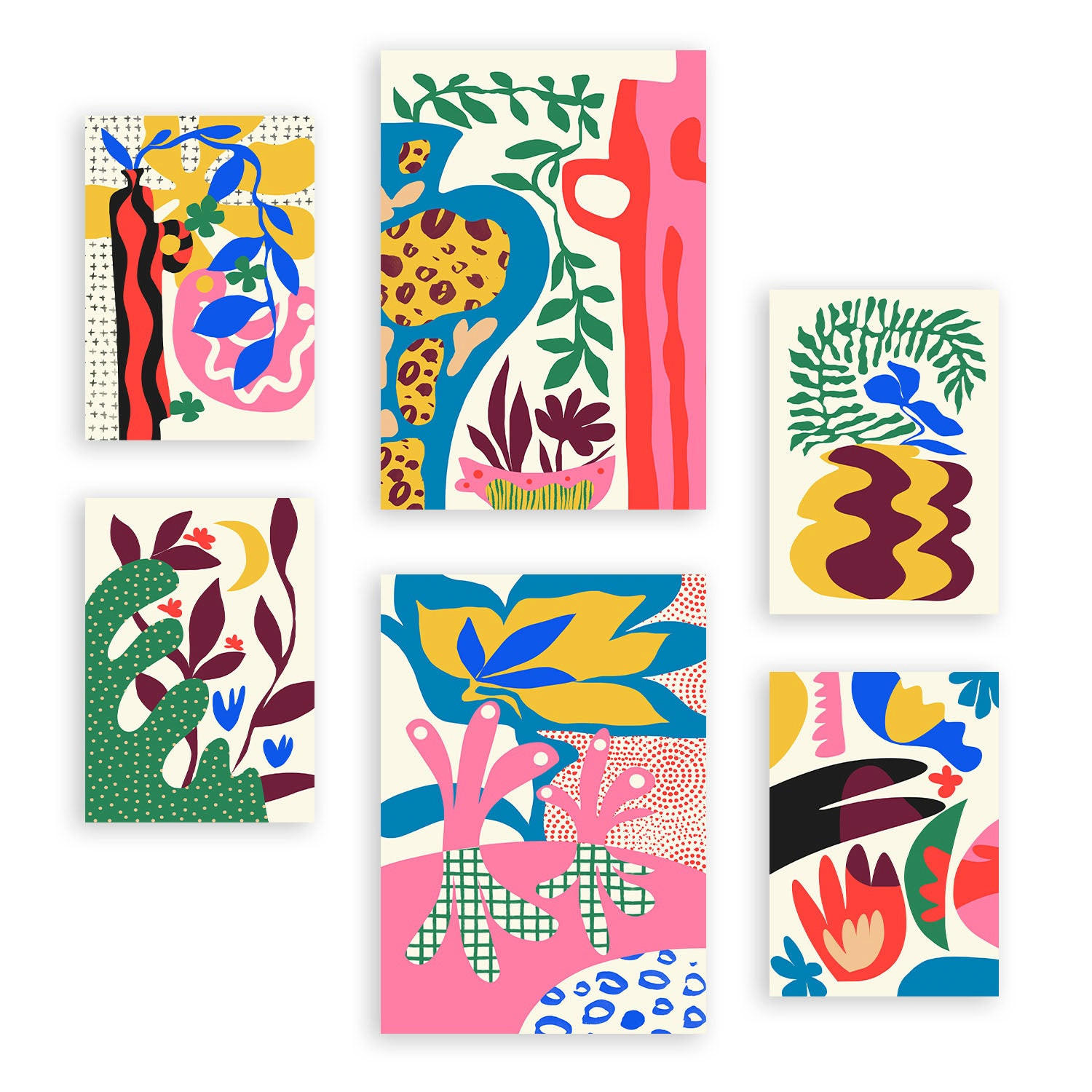 POSTER Set Mit 6 Erlöser Feen In Blume Zusammenfassung Ästhetische Dekorative Gemälde Für Ihr Wohnzimmer, Schlafzimmer, Zuhause A3 & A4 Rahmenlos - Klar, Papier (29/3cm) - Nacnic