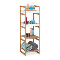 STANDREGAL Bad - Hellbraun, Holz/Holzwerkstoff (36/110/33cm) - Relaxdays