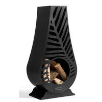 GARTENOFEN Utah Stahl schwarz 108 cm - Schwarz, Metall (50/108/33cm) - Mr. Deko