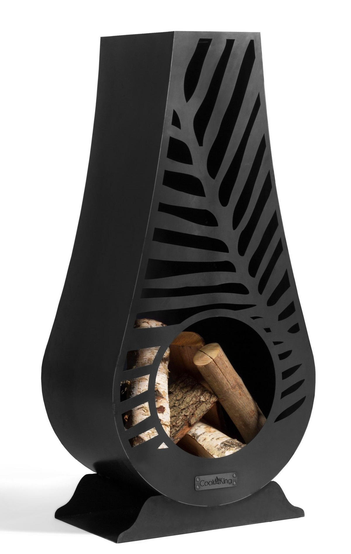 GARTENOFEN Utah Stahl schwarz 108 cm - Schwarz, Metall (50/108/33cm) - Mr. Deko