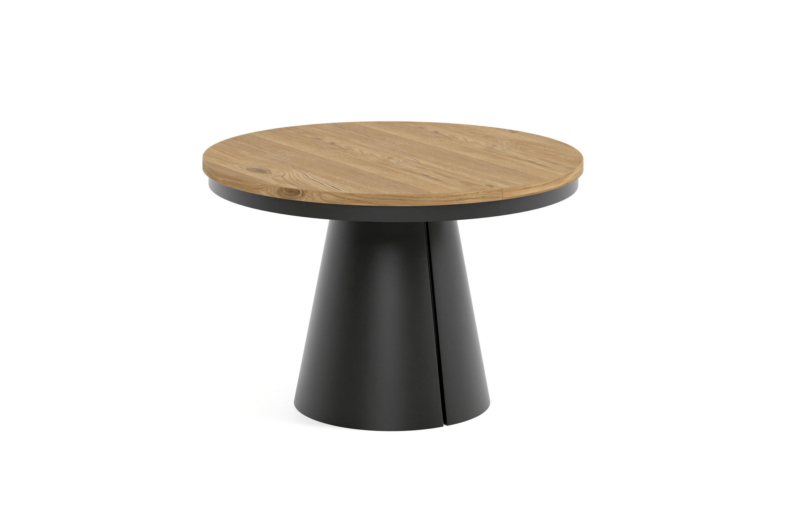 ESSTISCH CALMA Bis - Eichefarben/Schwarz, Holzwerkstoff/Metall (100/100/76cm) - Meblini