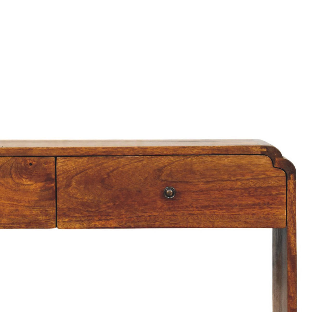 KONSOLENTISCH mit Kastanien-Finish, 2 Schubladen, 2 offene Ablagen, braun. - Braun, Holz (35/90/78cm) - Artisan Furniture