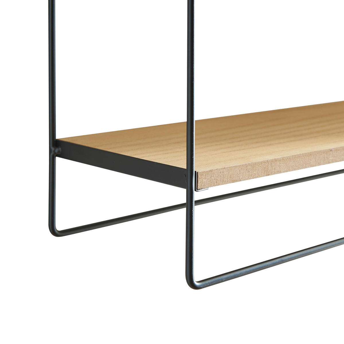 WANDREGAL Skovbo - Schwarz/Braun, Holzwerkstoff/Metall (37.5/43/11cm) - [en.casa]
