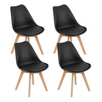 ESSZIMMERSTUHL Lars (4er Set) - Schwarz, Holz/Textil (49/82/49cm) - Home Collective
