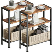 BEISTELLTISCH 2er Set Vintagebraun 18 x 43 x 56,5 cm - Braun, Holzwerkstoff (18/43/56.5cm)