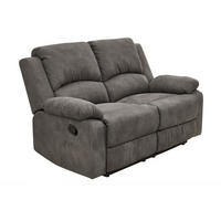 2-SITZER-RELAXSOFA Federkern, Liegefunktion verstellbar durch halbautomatische Relaxfunktion B148/T87/H97 cm, Mikrofaser Vintage Anthrazit / 15130 - Anthrazit/Schwarz, Textil (148/97/87cm) - luma-home