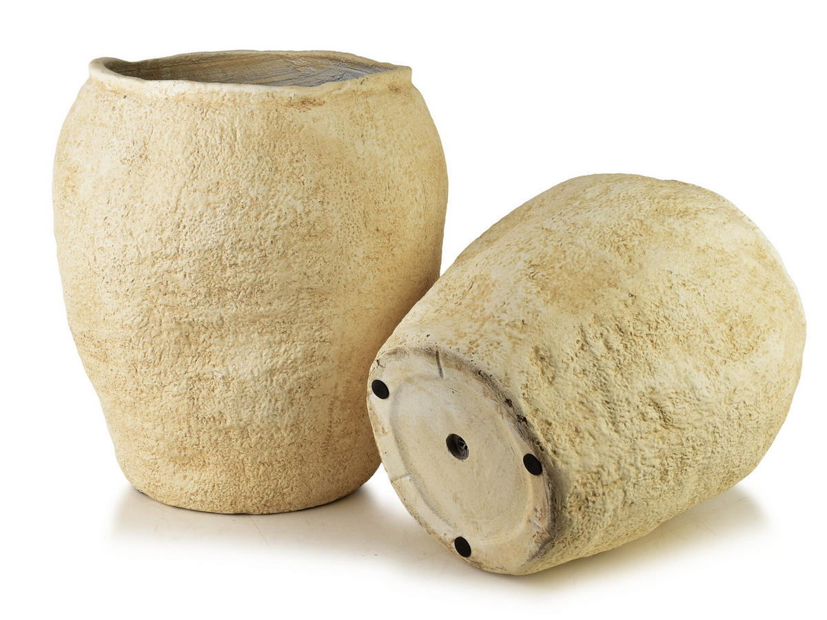 KVĚTINÁČ YARINE, poliresin, 26/26/37cm - béžová, plast (36/44/36cm) - Mondex