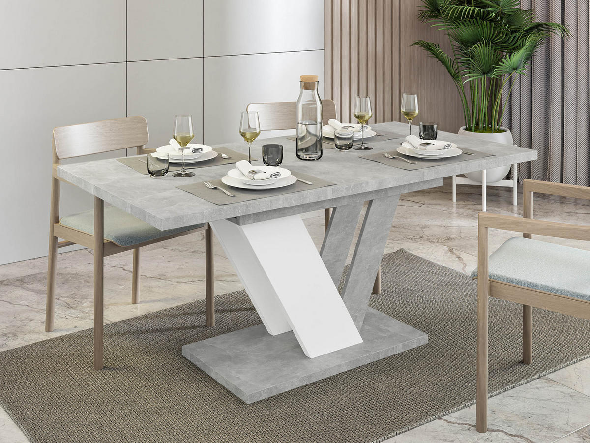 ESSTISCH ausziehbar Dubai - Schwarz, Holzwerkstoff (80/120/76cm) - MIRJAN24