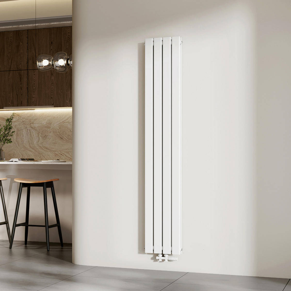 RADIÁTOR Plochý, bílý 180/30/6,3 cm - bílá, kov (30/180/6.3cm) - EMKE