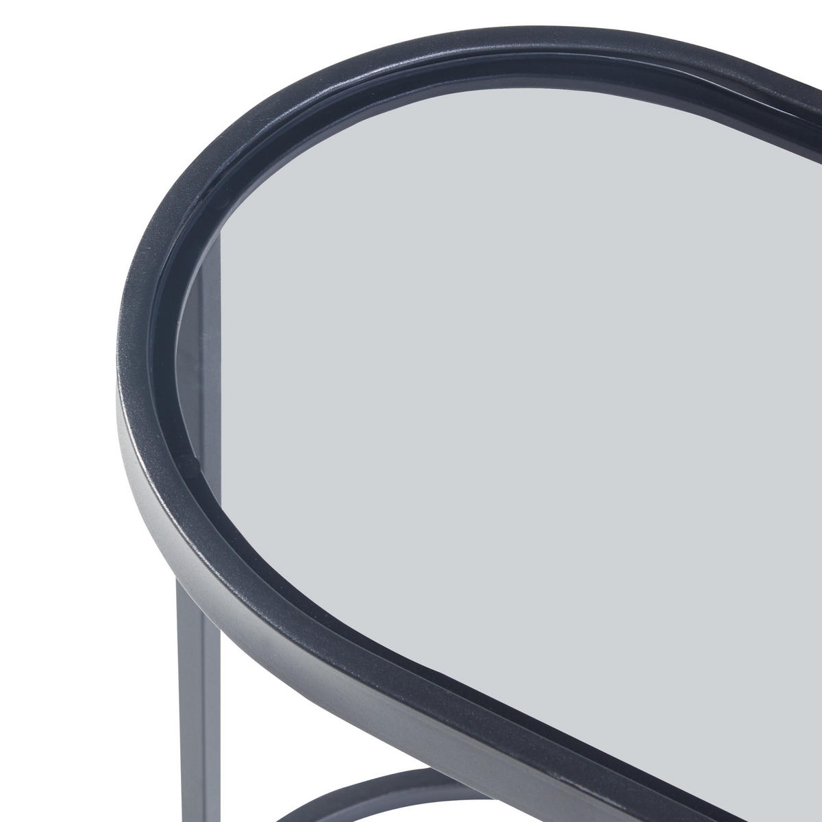 BEISTELLTISCH Luleå - Schwarz, Glas/Metall (27.5/55/45cm) - [en.casa]