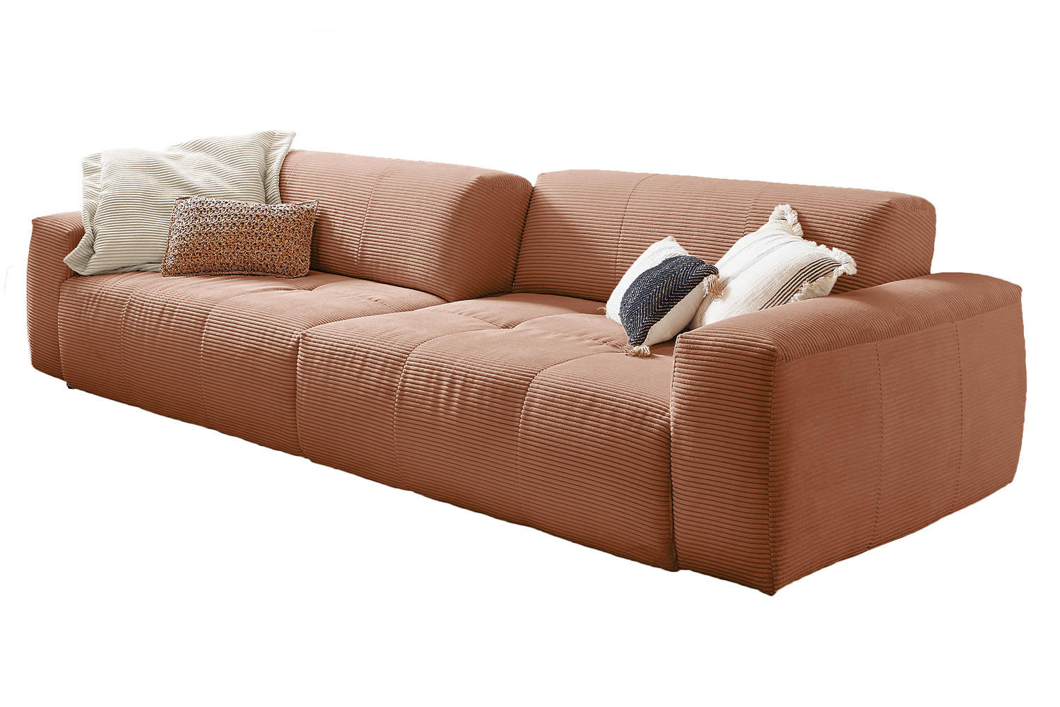 Kawola Sofa Rotbraun 298x74x120 cm